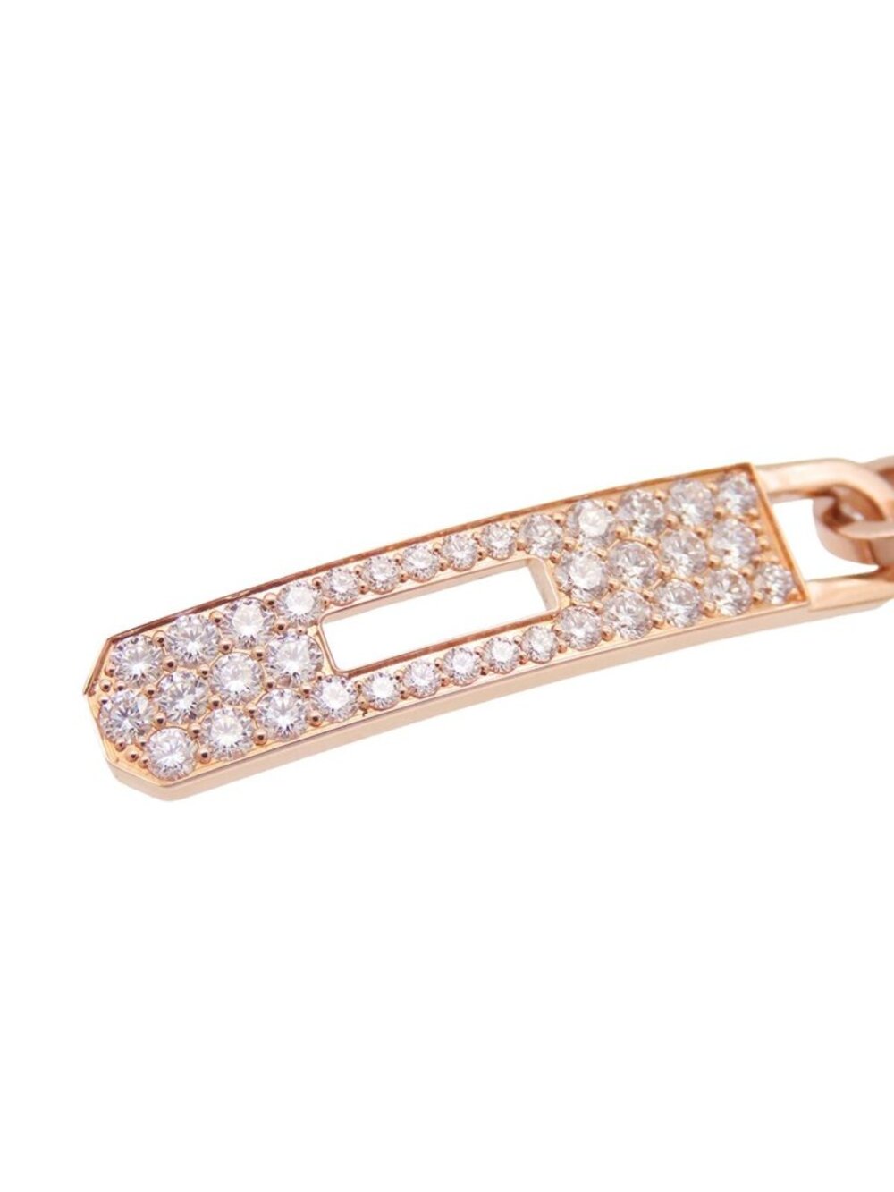 Hermes Kelly Chaine Pink Gold 18k Diamond ST Bracelet - Picture 3 of 9
